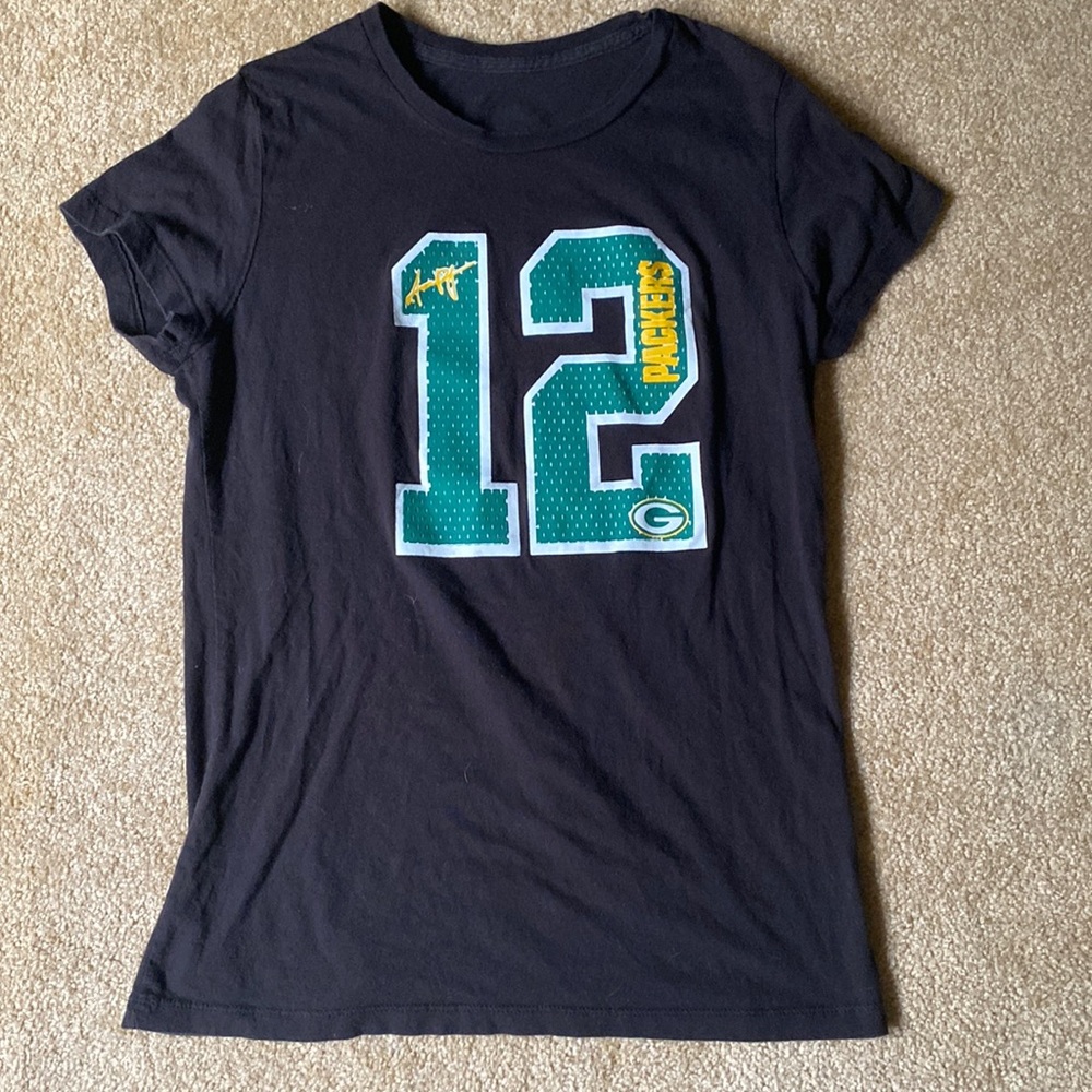 Green Bay Packers #12 12 women’s t shirt tee large black